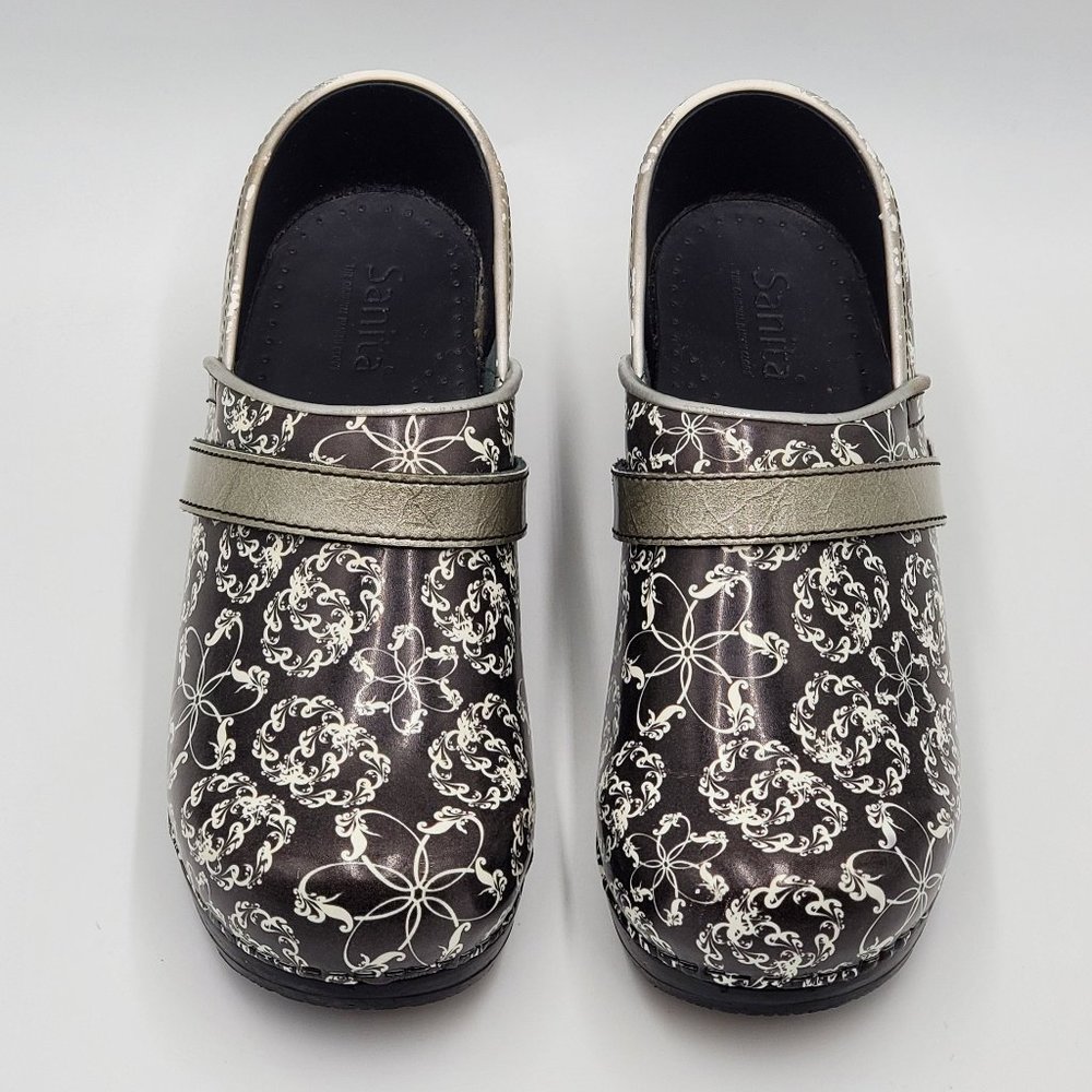Sanita Danish Black & White Clogs - Picture 5 of 16